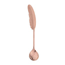 Axyaa Feather Spoons: Stainless Steel TeaSpoons for Coffee, Ice Cream & Desserts
