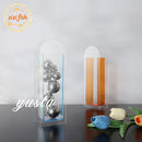 Acrylic Round Vase by Axyaa: Transparent Geometric Plant Pots for Stylish Room Decor