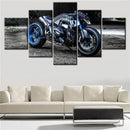 Axyaa Cool Bikes 2025 Canvas Wall Art Poster Painting Set for Living Room