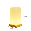 Axya Modern Wood LED Table Lamp for Bedroom, Nordic Style Glass Bedside Light