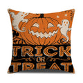 Axyaa Halloween Horror Linen Pillowcase 45x45cm Sofa Cushion Cover