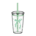 Axyaa Tritan Tumbler Cup with Straw & Lid Transparent Plastic for Cold Beverages
