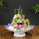 Axyaa Seafood Sashimi Lace Plate - Premium Melamine Round Ice Plate