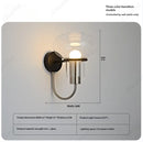 Axyaa Glass Lampshade Wall Lamp for Bedroom Decoration