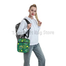 Axyaa Tennis Rackets Balls Print Insulated Lunch Bag Portable Thermal Bento Tote