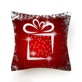 Axyaa Merry Christmas Print Sofa Cushion Decoration Pillowcase