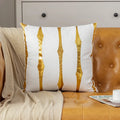 Axyaa Velvet Gold Geometric Pillowcase - 45X45 Decor Sofa Throw Pillow Cover