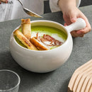 Axyaa White Ceramic Breakfast Salad Soup Noodle Bowl Tableware