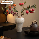 Wood-Fired Porcelain Vase by Axyaa - Boutique Room Decor Flower Pot & Tea Accessory