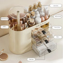 Axyaa Cosmetics Storage Box with Press-Activated Brushes Holder