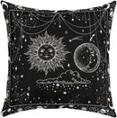 Axyaa Sun Moon Bohemian Sofa Pillowcase - 45x45 Linen Decorative Cover