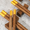 Axyaa Natural Wood Chopsticks Set - High Quality Sushi Tableware Gift Box