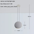 Axyaa Nordic LED Pendant Light Modern Resin Hanging Lamp for Dining Room