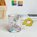 Axyaa Double-layer Insulated Milk Mug - Colorful Flower Love Cup