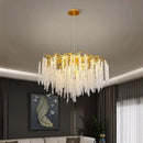Axyaa Nordic Crystal LED Pendant Chandelier for Modern Dining Room & Home Decor