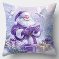 Axyaa Christmas Pixels Cushion Cover: Santa, Tree, Deer, Snowman Design for Sofa, Bedroom, Car