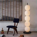 Axyaa Gourd String Floor Lamp White Glass Lampshade