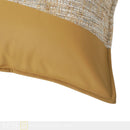 Axyaa Light Luxury Geometric Square Pillowcase in Yellow Leather Stitching Texture