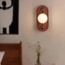Axyaa Marble LED Wall Lamp - Brown Metal Sconce for Stairs, Bedroom, Restaurant, Aisle