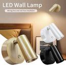 Axyaa Rechargeable Magnetic LED Wall Light, Touch Dimmable 3 Colors Bedside Lamp