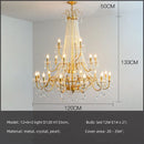 Axyaa Crystal LED Chandelier Stairs Pendant Light Luxury Art Decor LED Luminarias