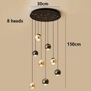 Axyaa Modern Home Stair Chandelier Living Room Dining Room Interior Lighting