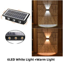 Axyaa Solar Wall Lamp - Outdoor Waterproof Up/Down Lighting for Garden, Porch, Balcony