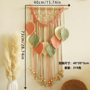 Axyaa Leaf Macrame Wall Hanging Brown Green Home Decor Boho Aesthetic Gift