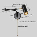 Axyaa Acrylic Iron LED Wall Lamp Up Down Rotate Black Stair Light