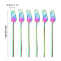 Axyaa 6Pcs Dinner Fork Set Stainless Steel Silverware Cutlery Mirror Flatware
