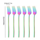 Axyaa 6Pcs Dinner Fork Set Stainless Steel Silverware Cutlery Mirror Flatware