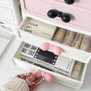 Axyaa Desktop Organizer: Drawer-style Storage Box with Bow Handle for Office Stationery Organization