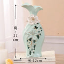 Axyaa Ceramic Gilded Vase Decorations for Modern Living Room and Dining Table