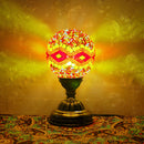 Axyaa Vintage Turkish Mosaic Table Lamp Handcrafted Art Deco Bedside Night Light