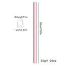 Axyaa Glass Straw Set - Healthy Eco-Friendly Reusable Straws with Cleaning Brush