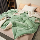 Axyaa Cozy Milk Fleece Blanket | Queen Size Multi-functional Plush Bed Throw