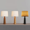 Axyaa Black Wood Solid Wood Table Lamp Minimalist Home Decor Luxury Wooden Lamp