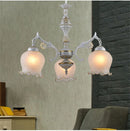 Axyaa European Chandelier with White Glass Shade for Dining Room