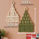 Axyaa Boho Christmas Macrame Wall Art Tree Decor - Holiday Xmas Hanging
