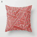 Axyaa Geometric Pillow Case: Modern Red Design for Home Decor
