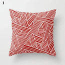 Axyaa Geometric Pillow Case: Modern Red Design for Home Decor
