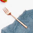 Axyaa Stainless Steel Coffee Fork Set, Mirror Gold Cutlery, Durable Fruit Forks