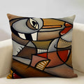 Nordic Style Abstract Painting Girl Cushion Cover by Axyaa