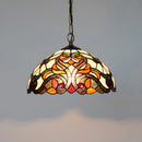 Axyaa Stained Glass Pendant Lights in Baroque Style for Kitchen and Home Decor