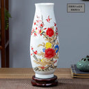Axyaa Ceramic Vase for Home Decor & Office Desk, Jingdezhen Flower Arrangement Ornament