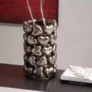 Axyaa Heart Ceramic Vase with Artificial Flowers for Desk Decoration