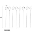 Axyaa Long Handle Ice Spoon Set, Stainless Steel Black Gold Cutlery Dinnerware