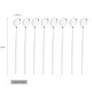 Axyaa Long Handle Ice Spoon Set, Stainless Steel Black Gold Cutlery Dinnerware