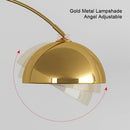 Axyaa Modern LED Fishing Floor Lamp in Gold, Black, or White Finish