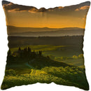 Axyaa Moonlit Waterfall Mountain Landscape Pillow Covers